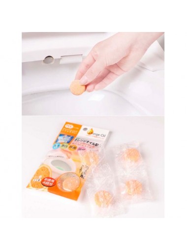 日本製 Orange Oil 馬桶除臭劑 香橙味  (1包4個)